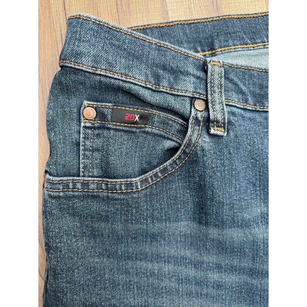 Wrangler 20X Jeans 33x34 Straight Stretch Dark Wash Western - Picture 4 of 9